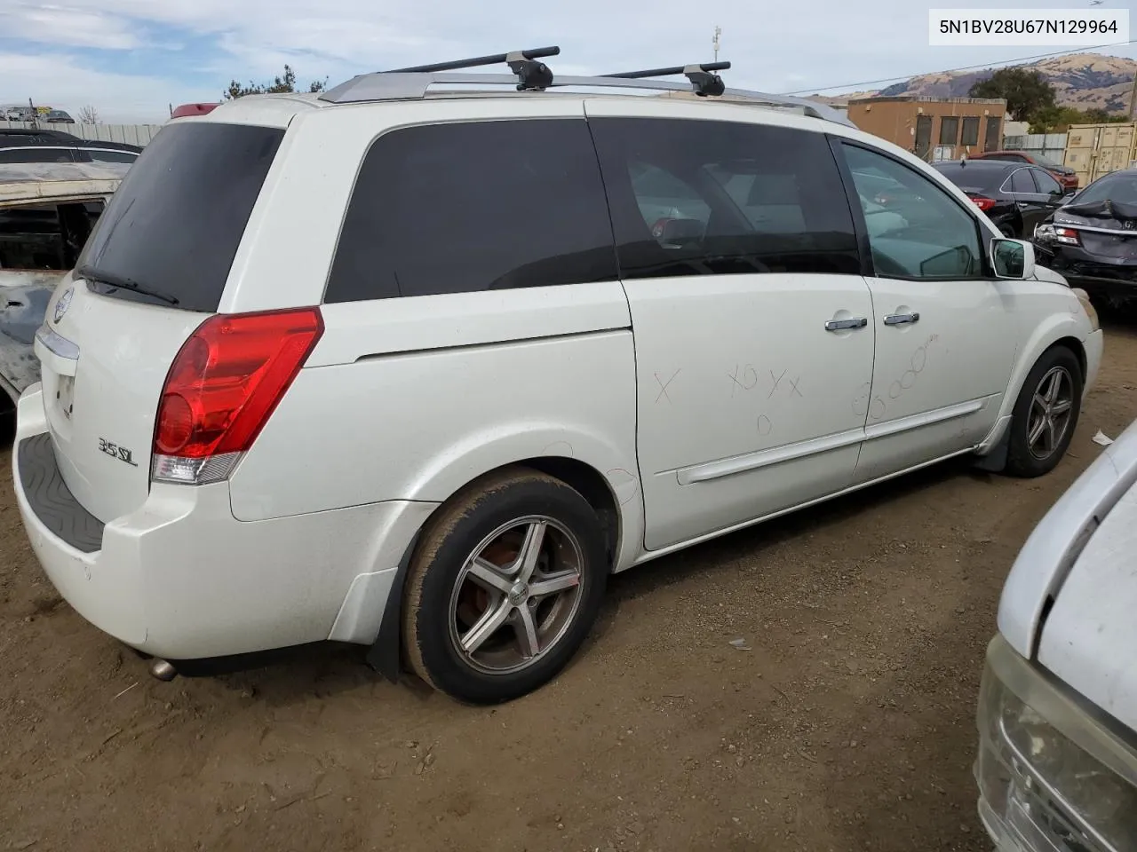 5N1BV28U67N129964 2007 Nissan Quest S