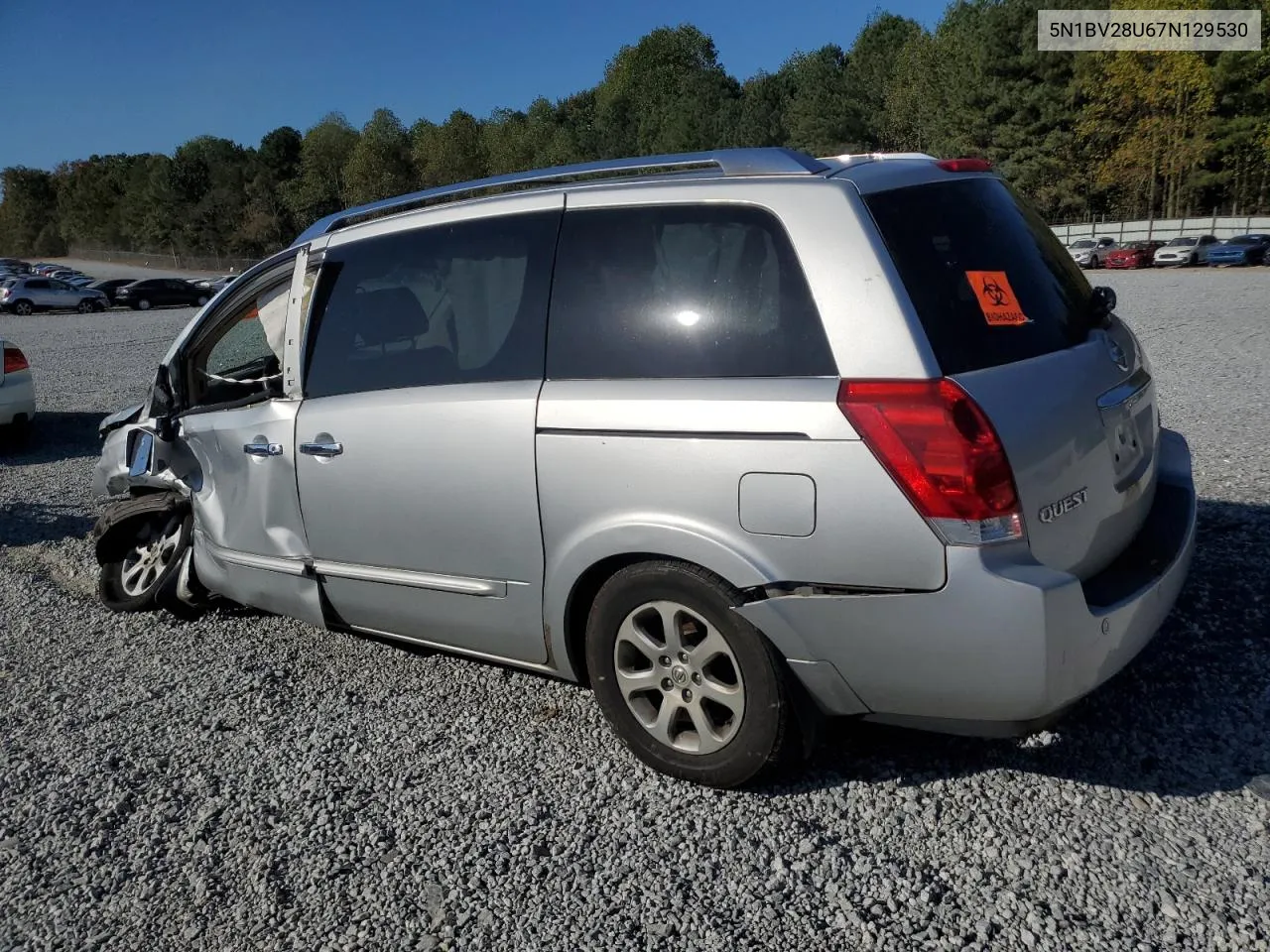 2007 Nissan Quest S VIN: 5N1BV28U67N129530 Lot: 77336154