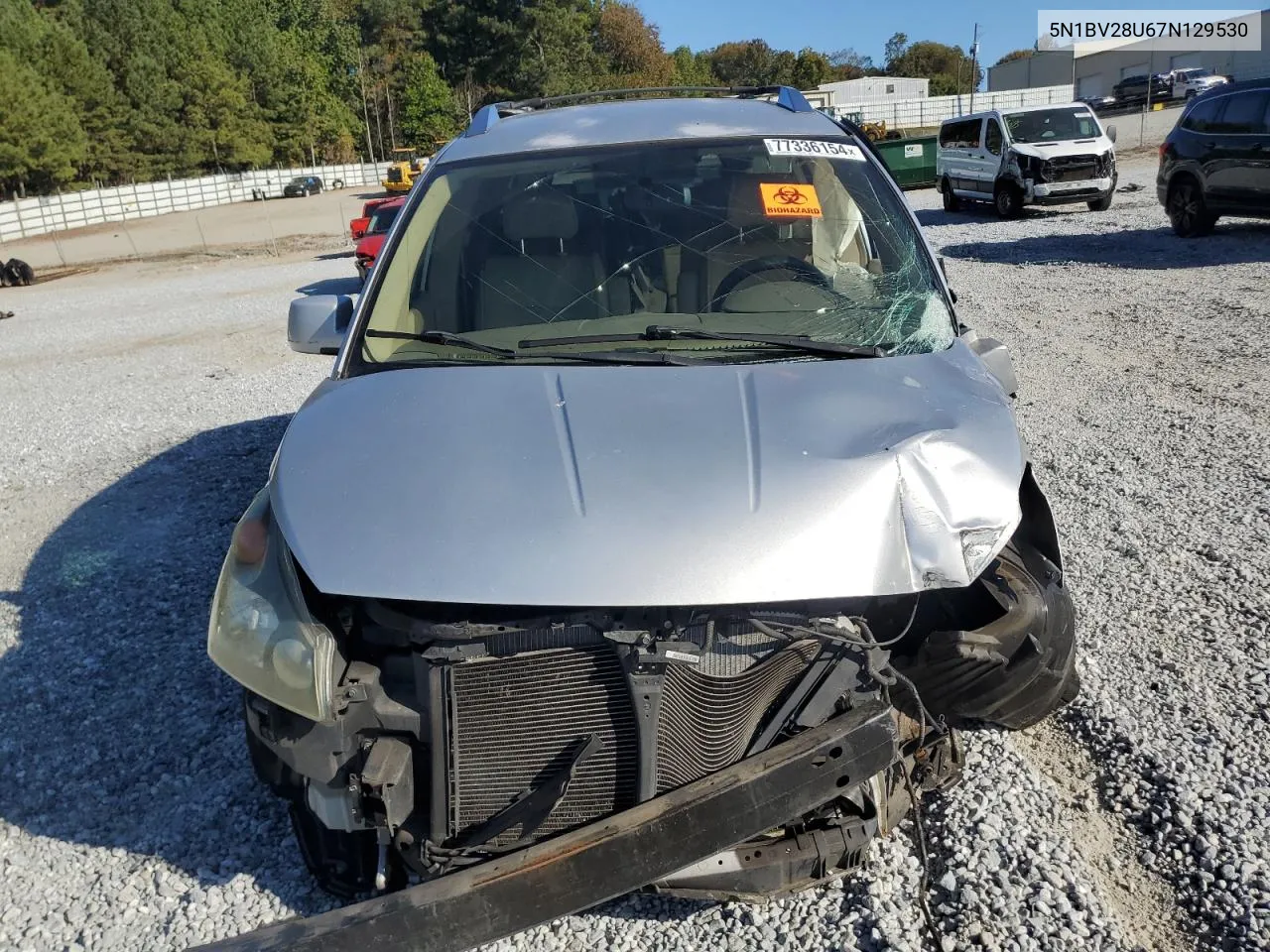 2007 Nissan Quest S VIN: 5N1BV28U67N129530 Lot: 77336154