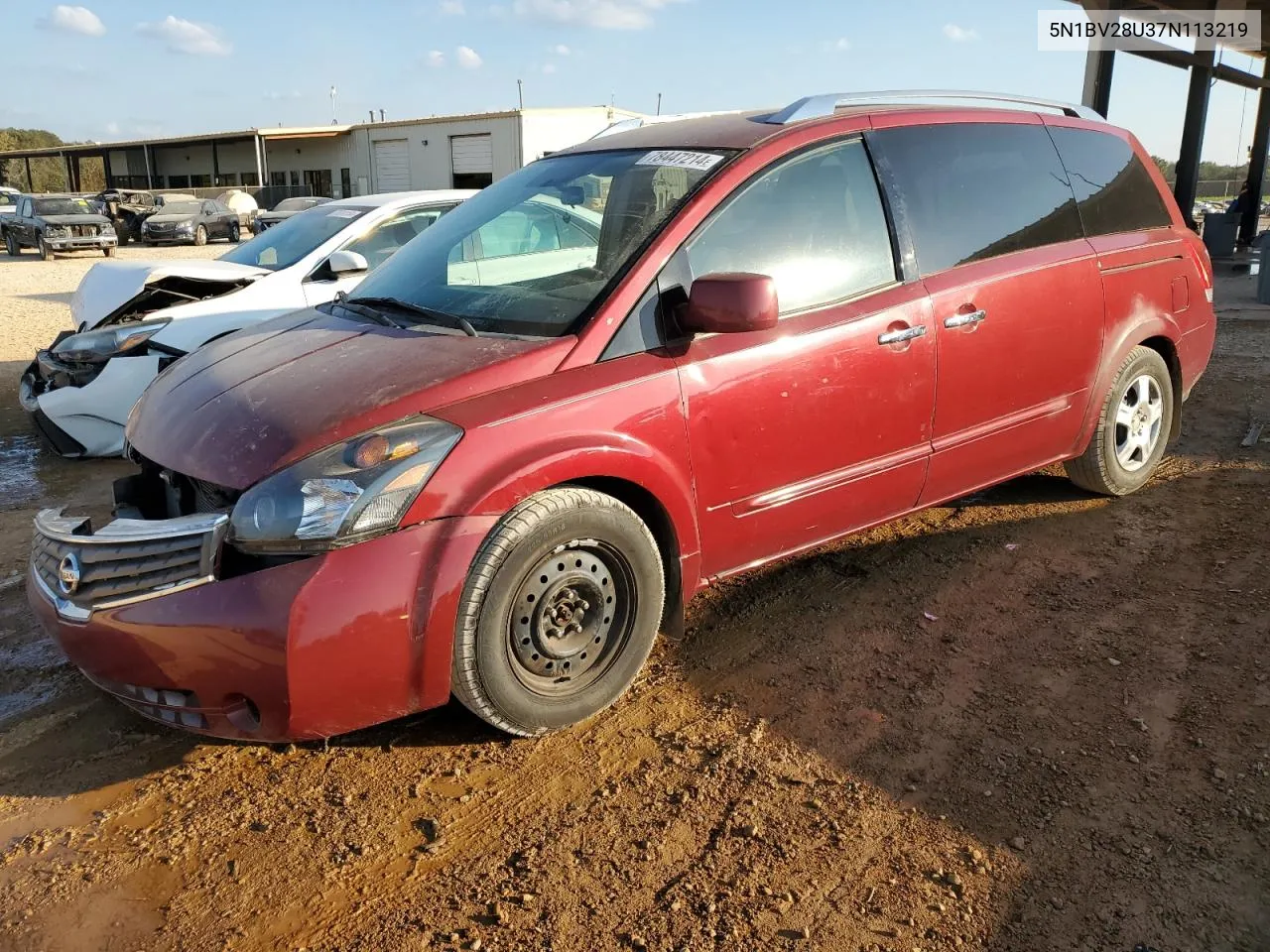 2007 Nissan Quest S VIN: 5N1BV28U37N113219 Lot: 78447214