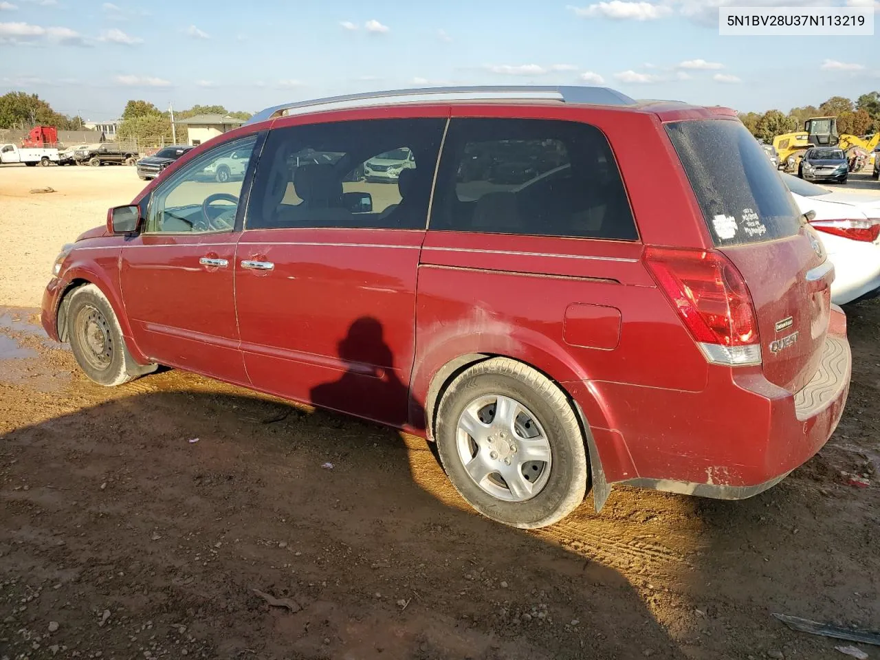 2007 Nissan Quest S VIN: 5N1BV28U37N113219 Lot: 78447214