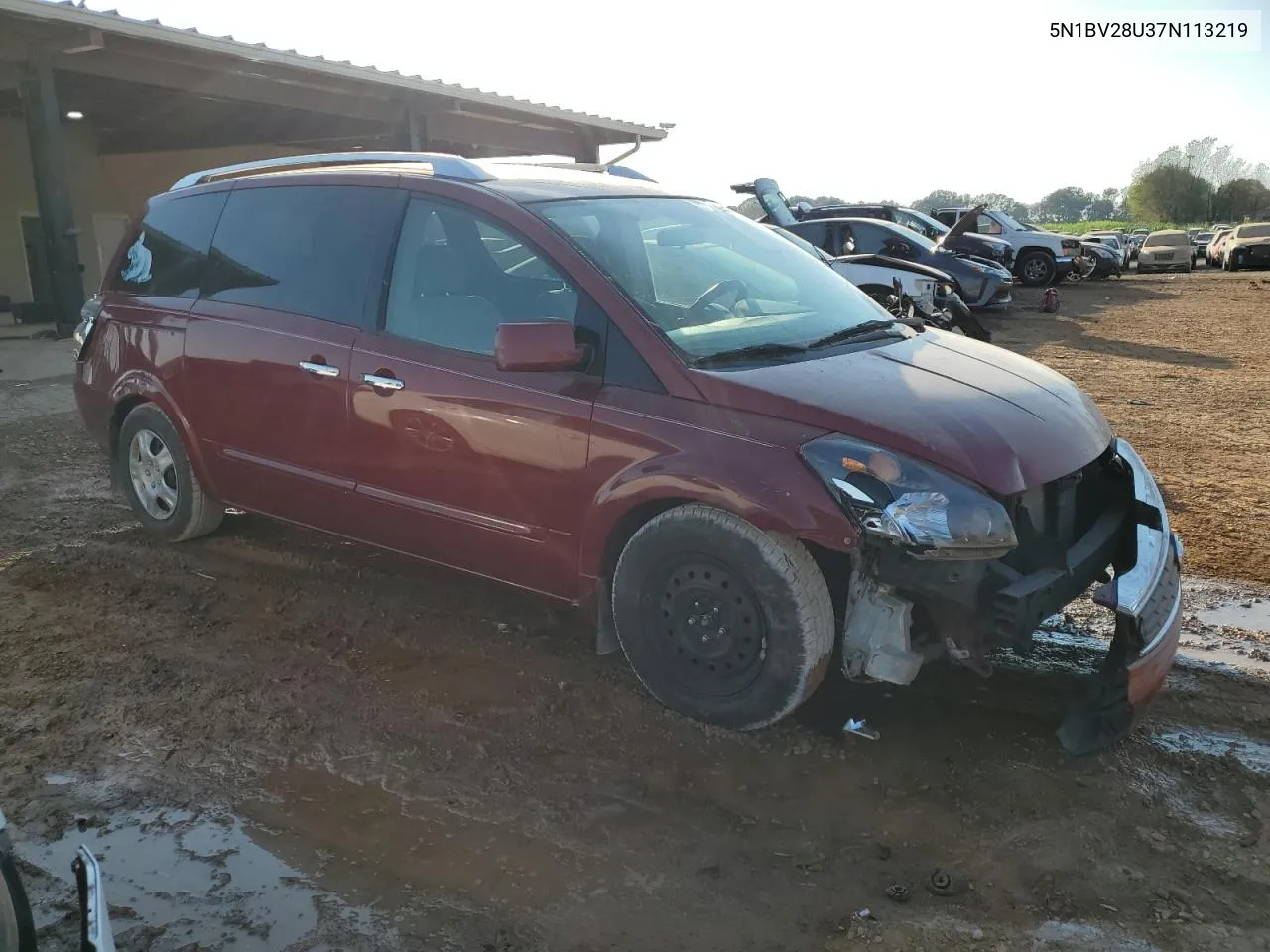 2007 Nissan Quest S VIN: 5N1BV28U37N113219 Lot: 78447214