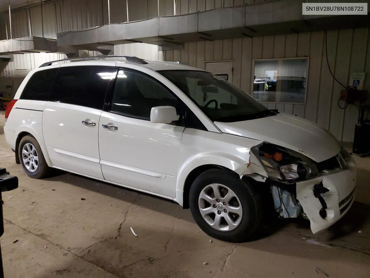 2008 Nissan Quest S VIN: 5N1BV28U78N108722 Lot: 41426434