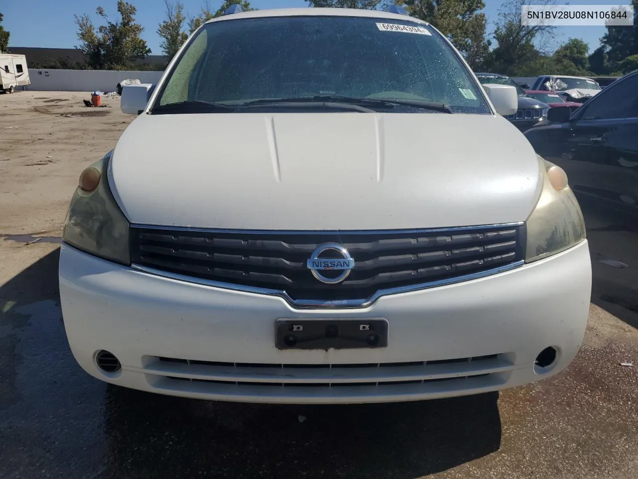 5N1BV28U08N106844 2008 Nissan Quest S