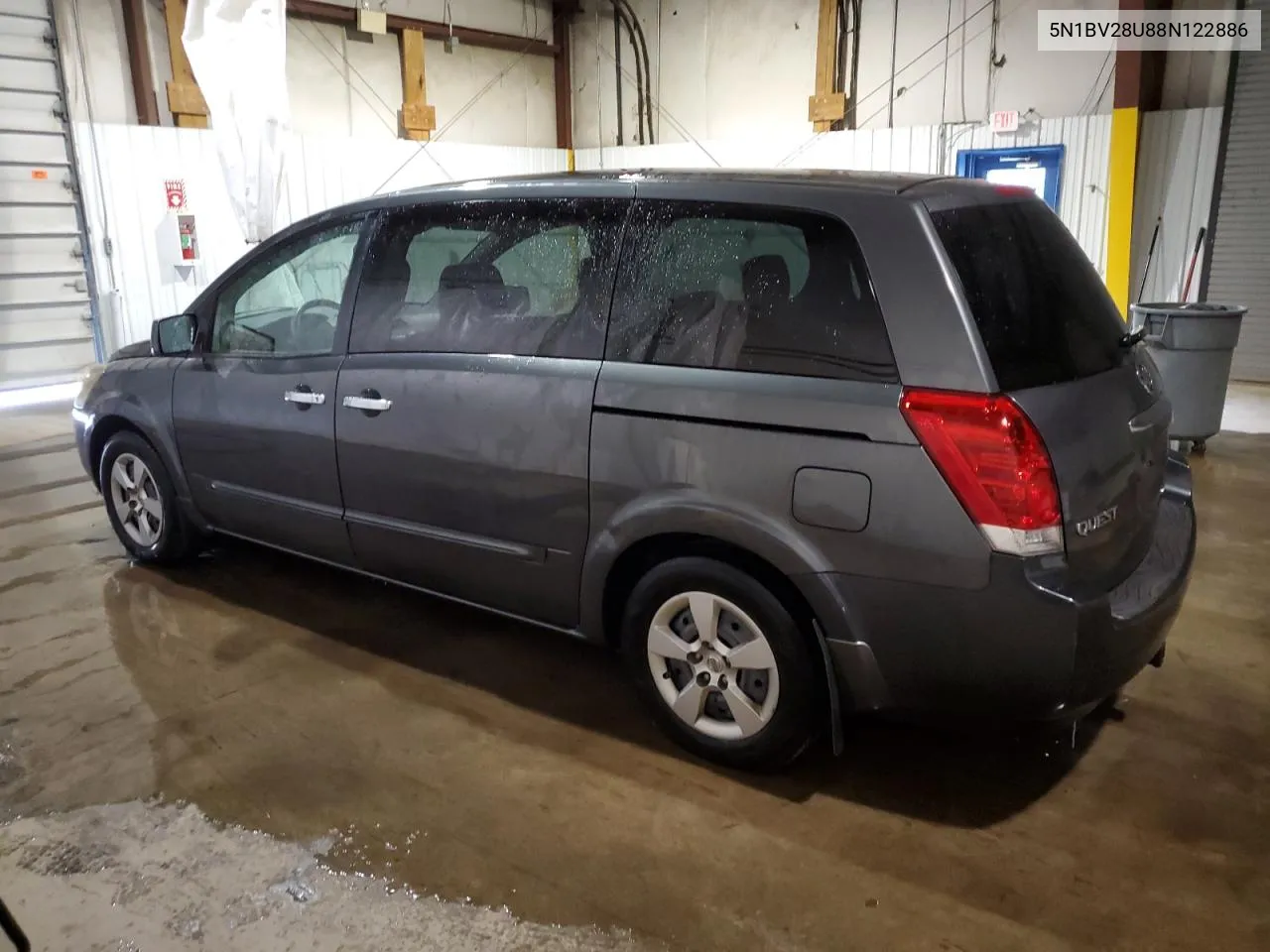 2008 Nissan Quest S VIN: 5N1BV28U88N122886 Lot: 70451784