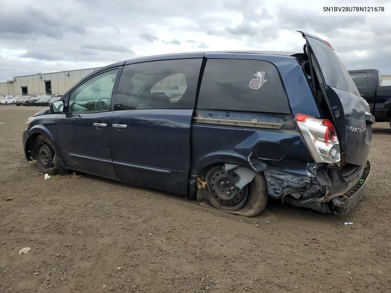 2008 Nissan Quest S VIN: 5N1BV28U78N121678 Lot: 71632414