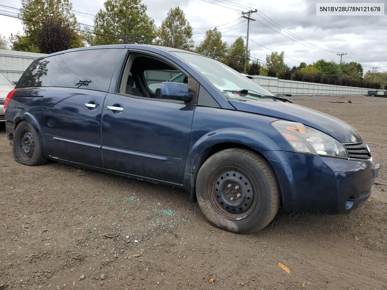 2008 Nissan Quest S VIN: 5N1BV28U78N121678 Lot: 71632414