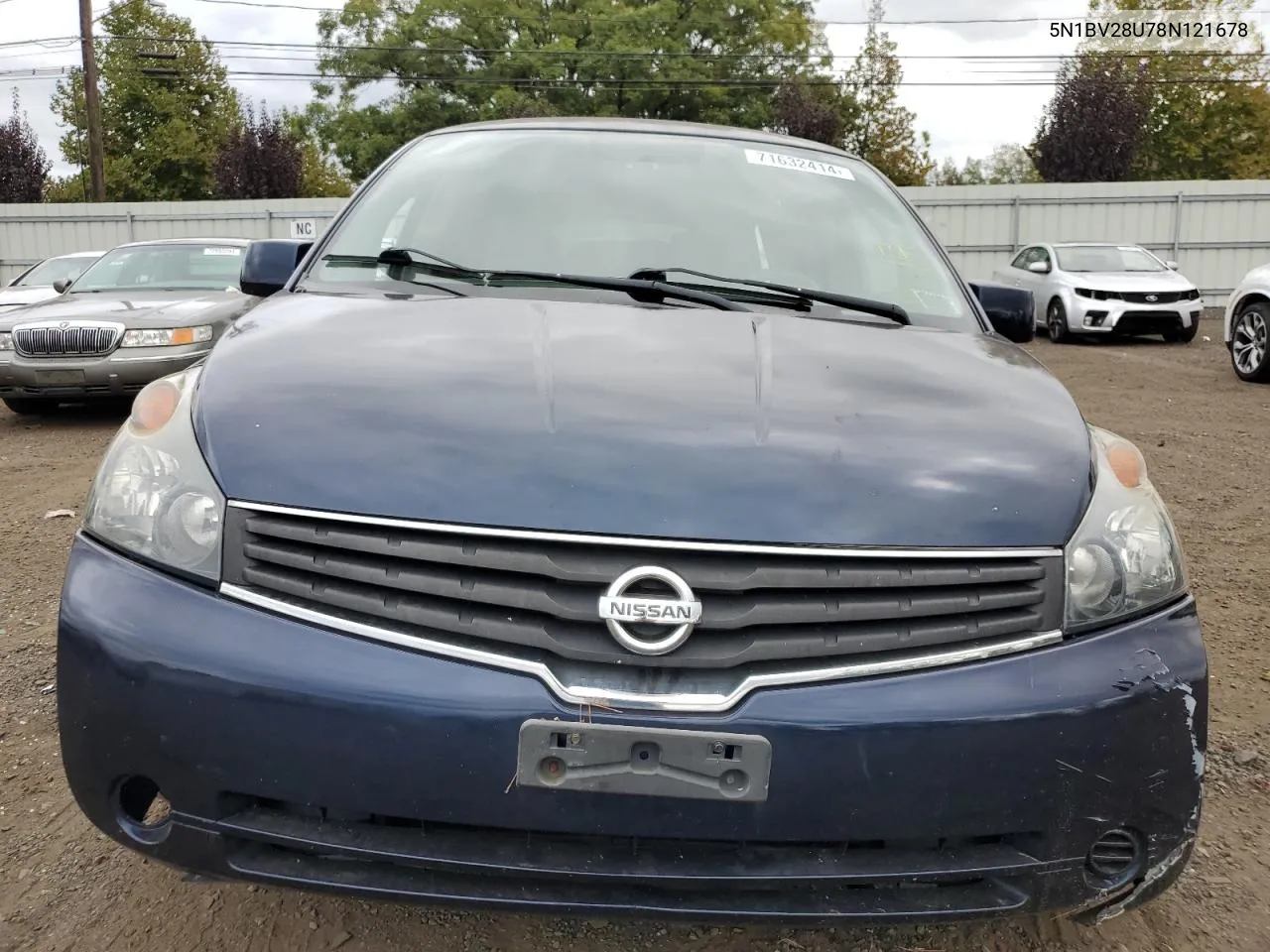 2008 Nissan Quest S VIN: 5N1BV28U78N121678 Lot: 71632414