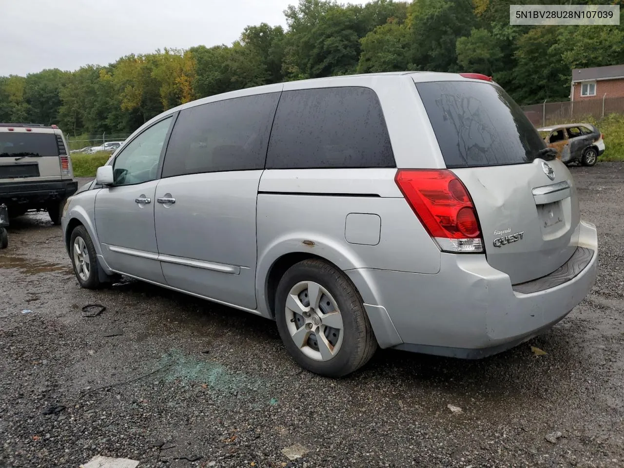 2008 Nissan Quest S VIN: 5N1BV28U28N107039 Lot: 72352024