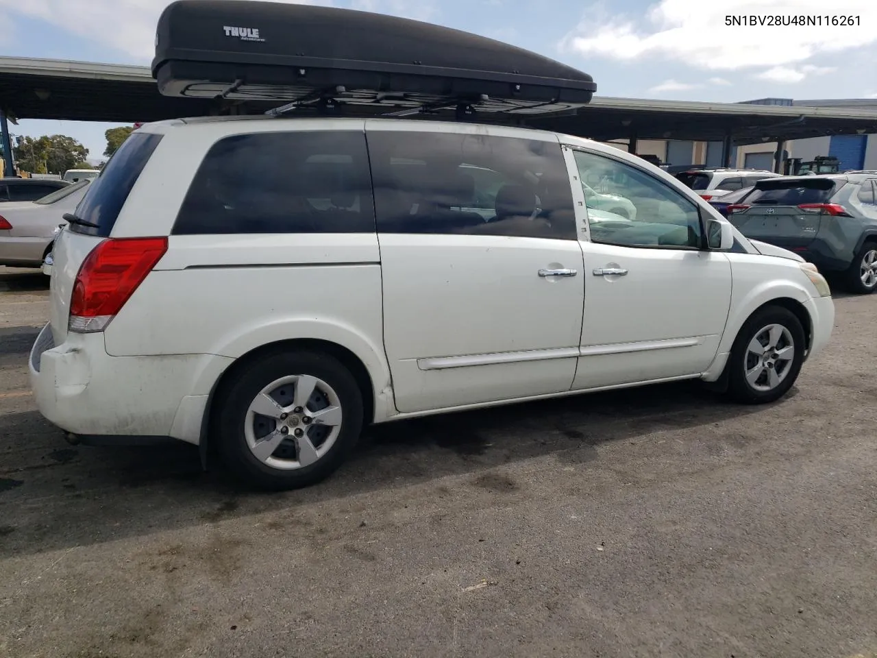 2008 Nissan Quest S VIN: 5N1BV28U48N116261 Lot: 72675314