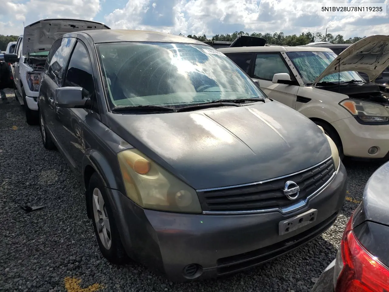 2008 Nissan Quest S VIN: 5N1BV28U78N119235 Lot: 74029804