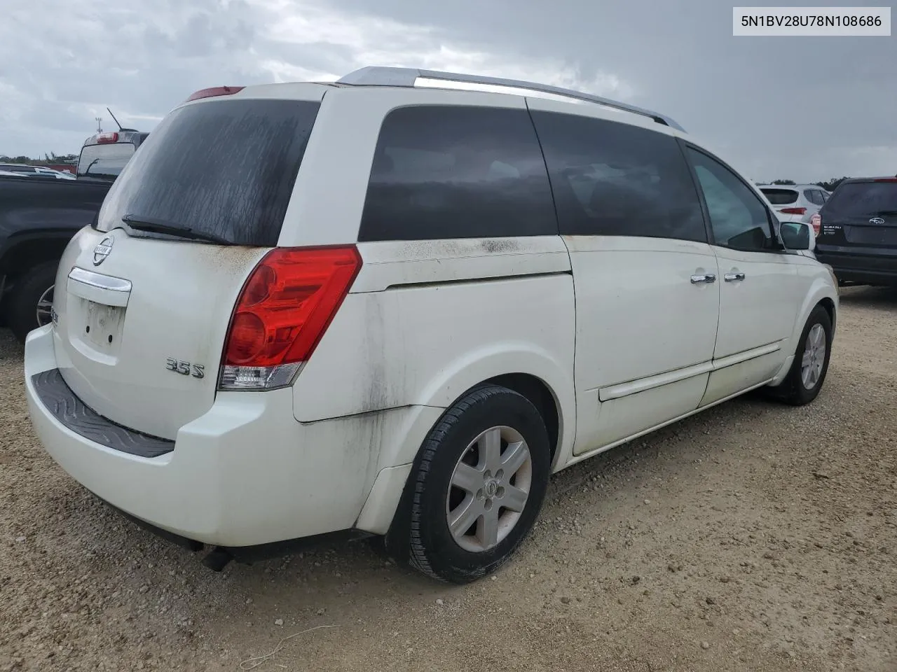 5N1BV28U78N108686 2008 Nissan Quest S