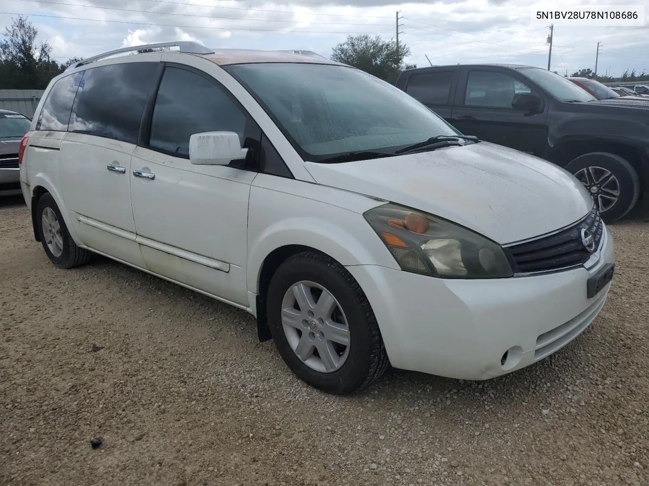 2008 Nissan Quest S VIN: 5N1BV28U78N108686 Lot: 74558294