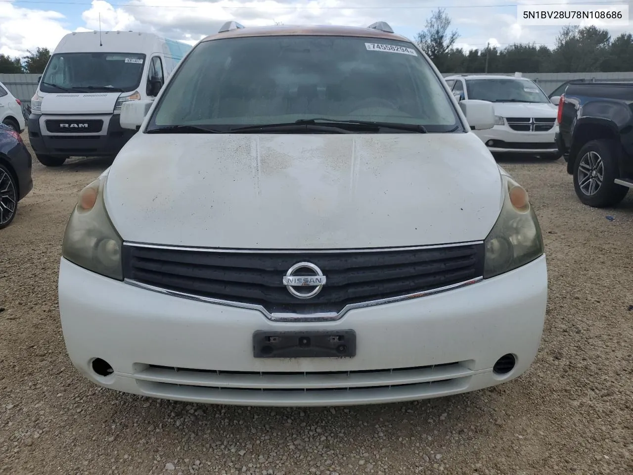 5N1BV28U78N108686 2008 Nissan Quest S