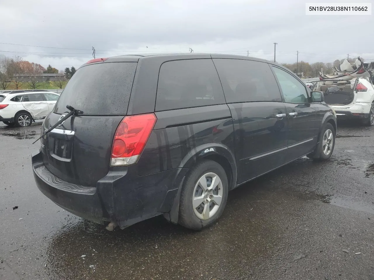 2008 Nissan Quest S VIN: 5N1BV28U38N110662 Lot: 80374514