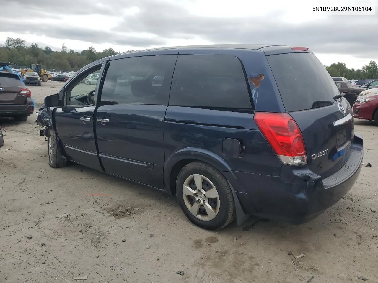 2009 Nissan Quest S VIN: 5N1BV28U29N106104 Lot: 72353264