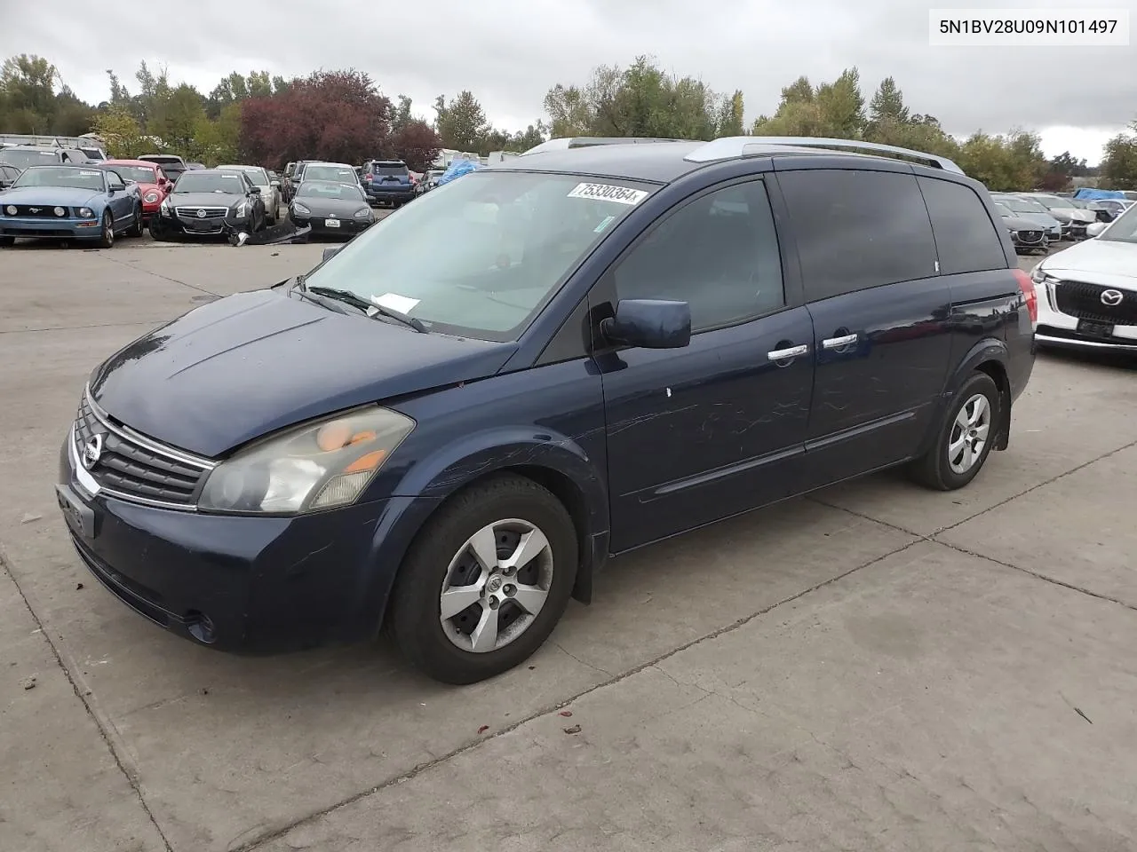 2009 Nissan Quest S VIN: 5N1BV28U09N101497 Lot: 75330364