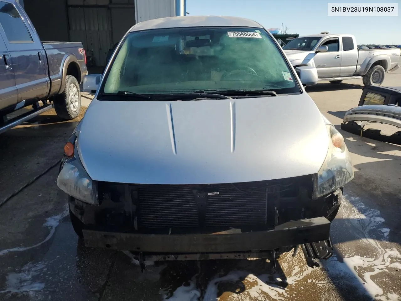 2009 Nissan Quest S VIN: 5N1BV28U19N108037 Lot: 75548664