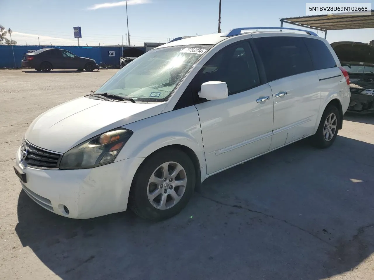 2009 Nissan Quest S VIN: 5N1BV28U69N102668 Lot: 78753234