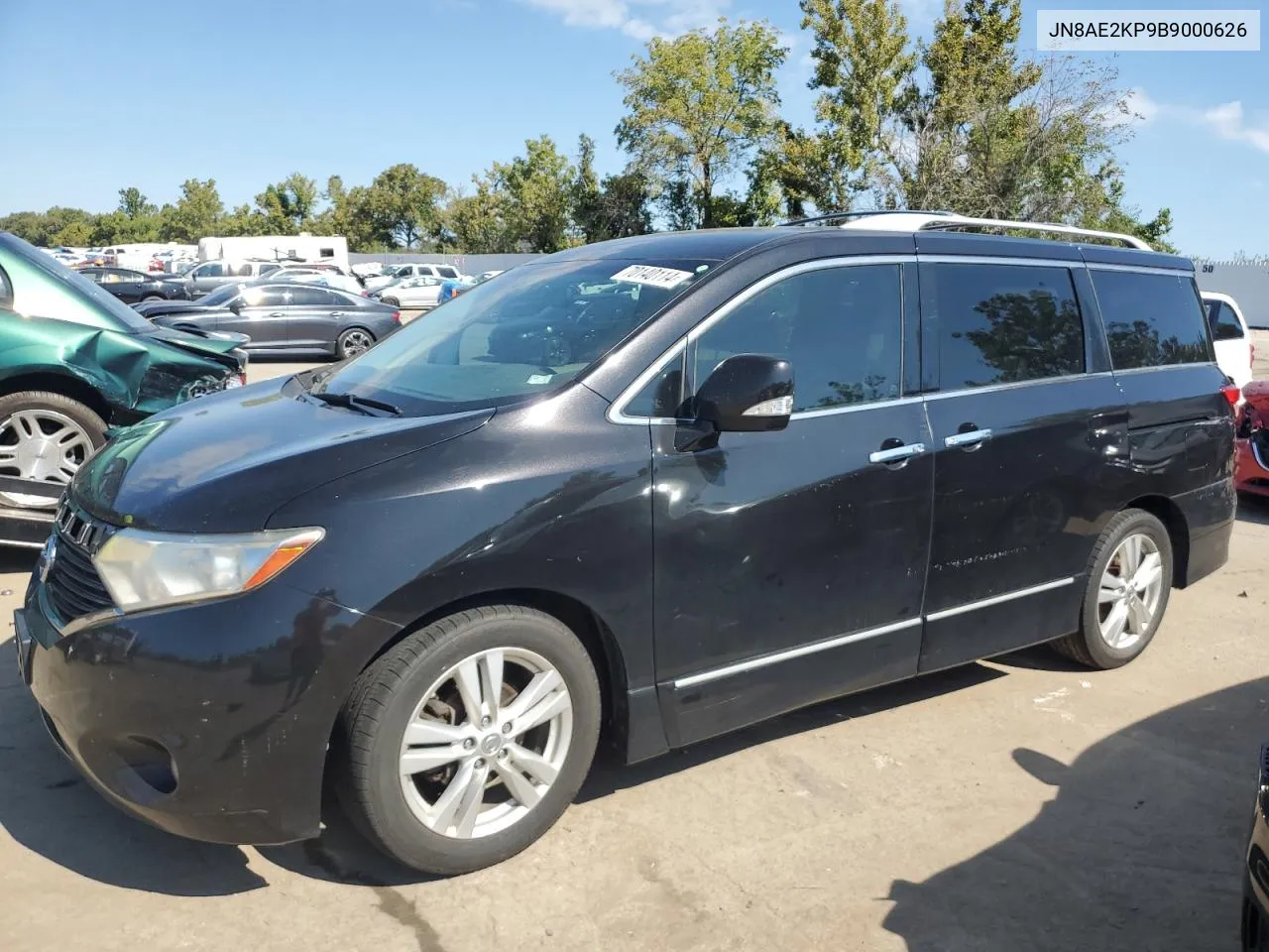 2011 Nissan Quest S VIN: JN8AE2KP9B9000626 Lot: 70140114