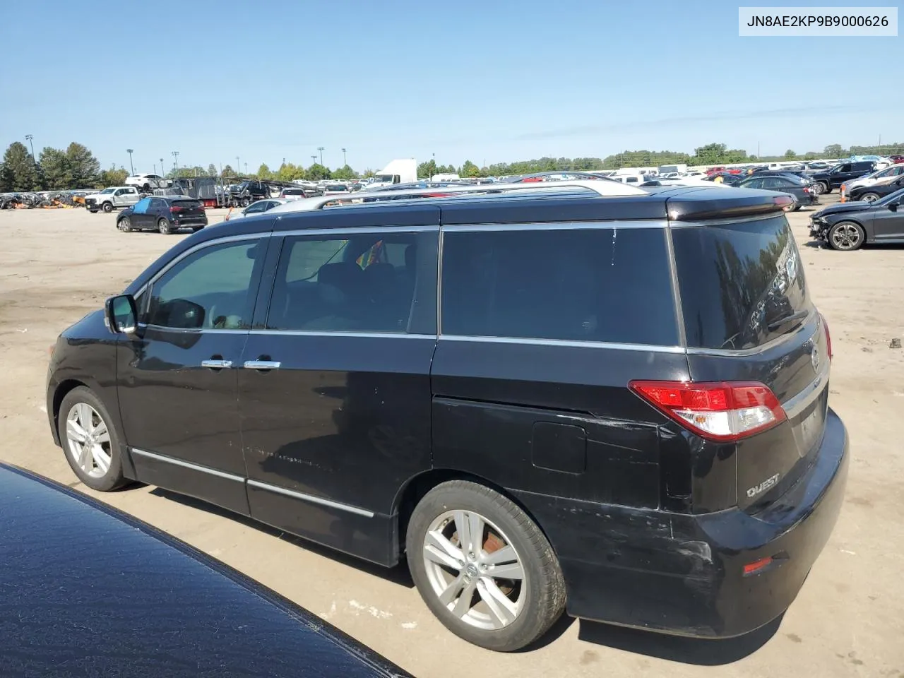 2011 Nissan Quest S VIN: JN8AE2KP9B9000626 Lot: 70140114