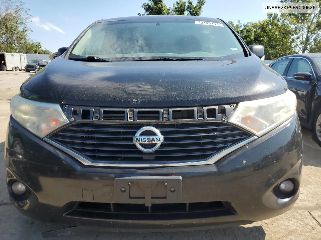 2011 Nissan Quest S VIN: JN8AE2KP9B9000626 Lot: 70140114