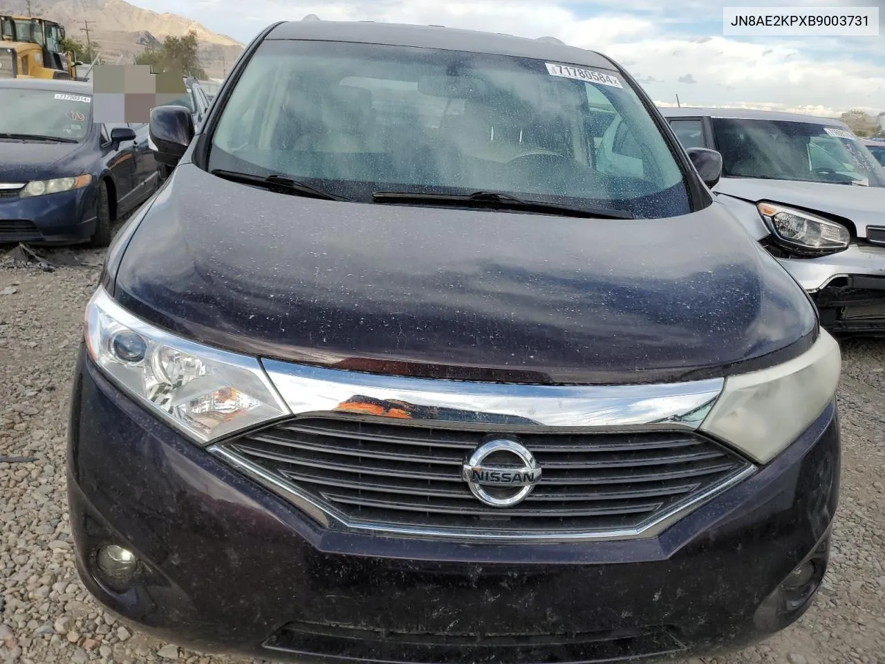 2011 Nissan Quest S VIN: JN8AE2KPXB9003731 Lot: 71780584