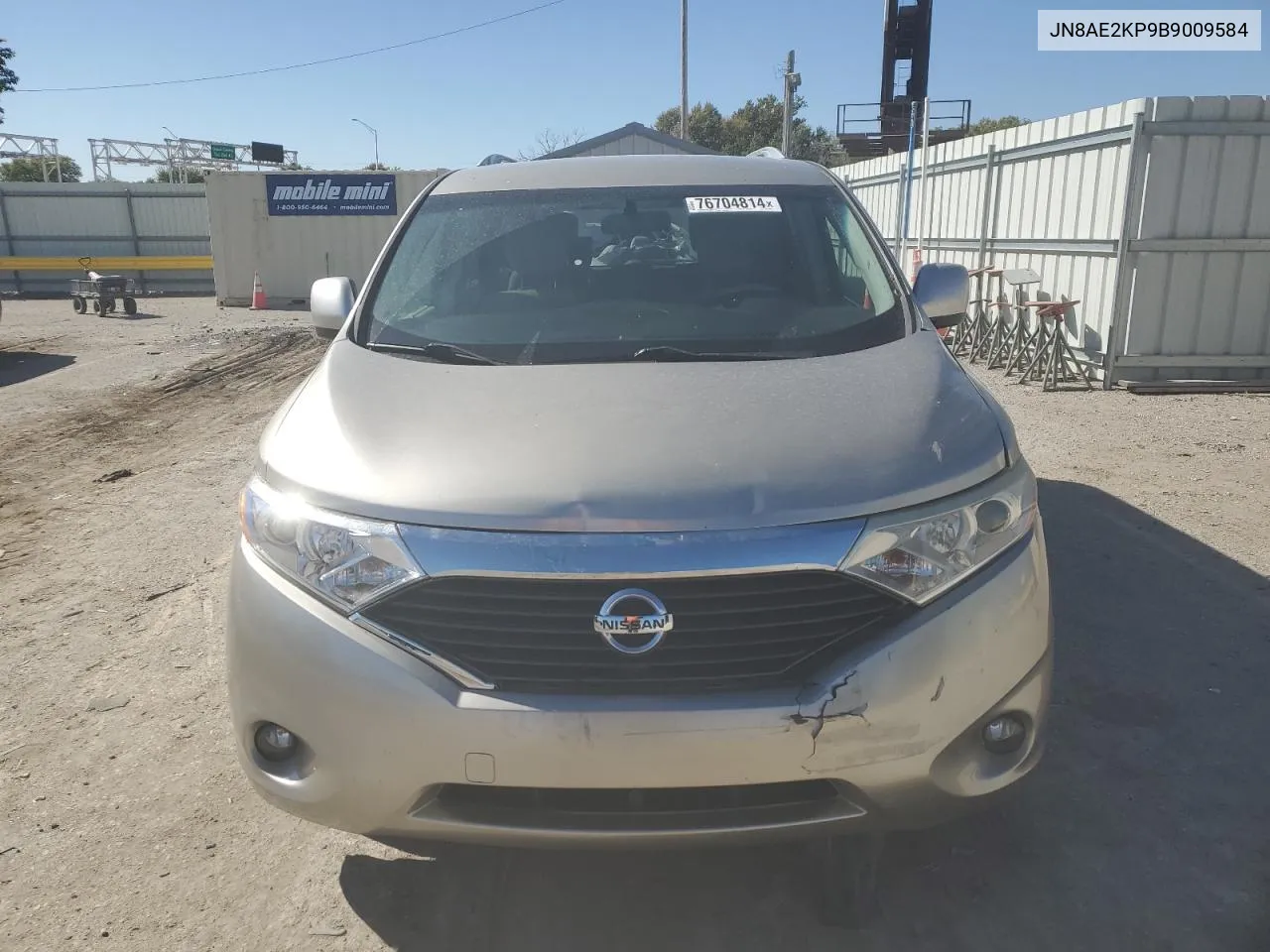 2011 Nissan Quest S VIN: JN8AE2KP9B9009584 Lot: 76704814