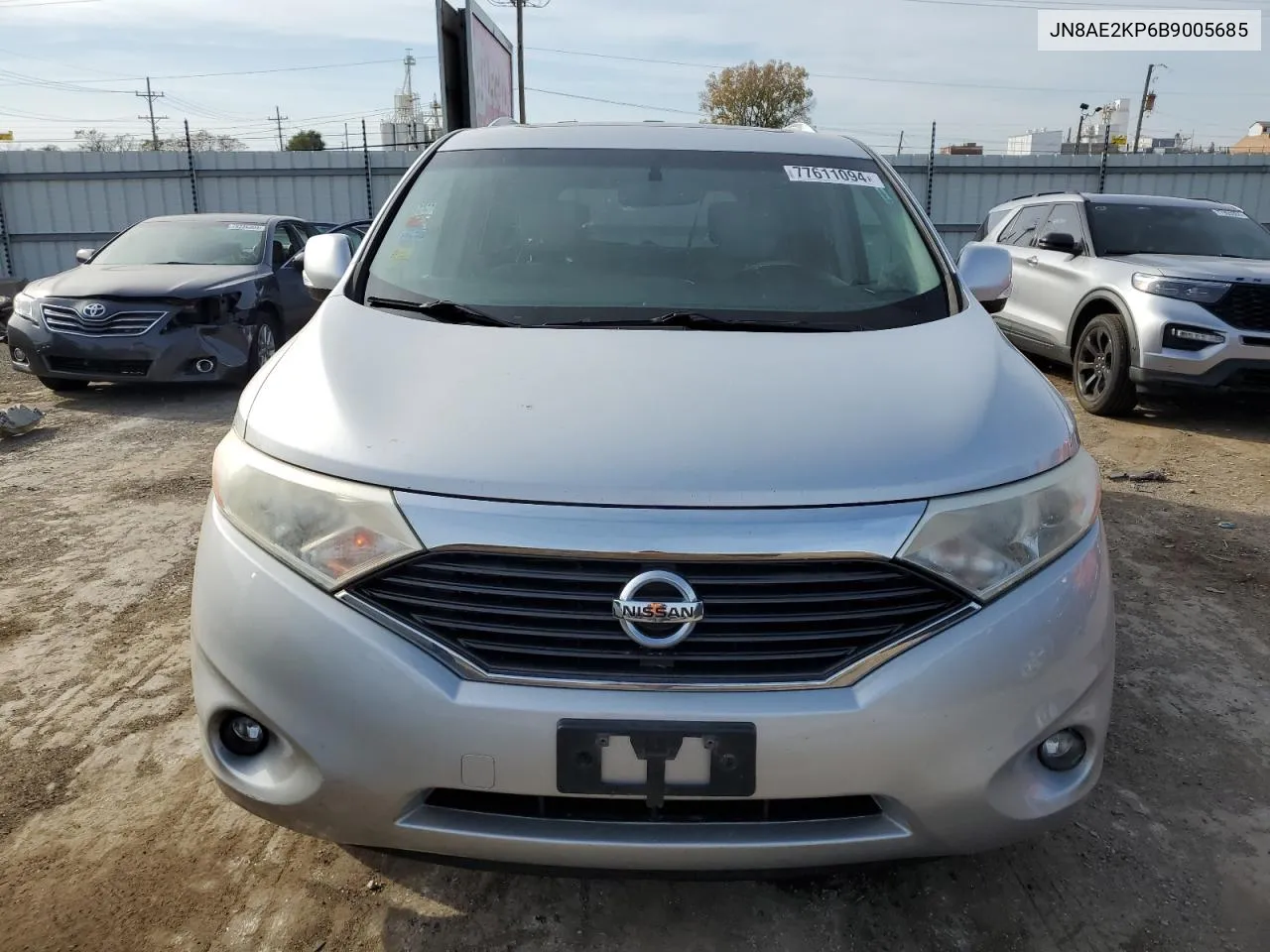 2011 Nissan Quest S VIN: JN8AE2KP6B9005685 Lot: 77611094