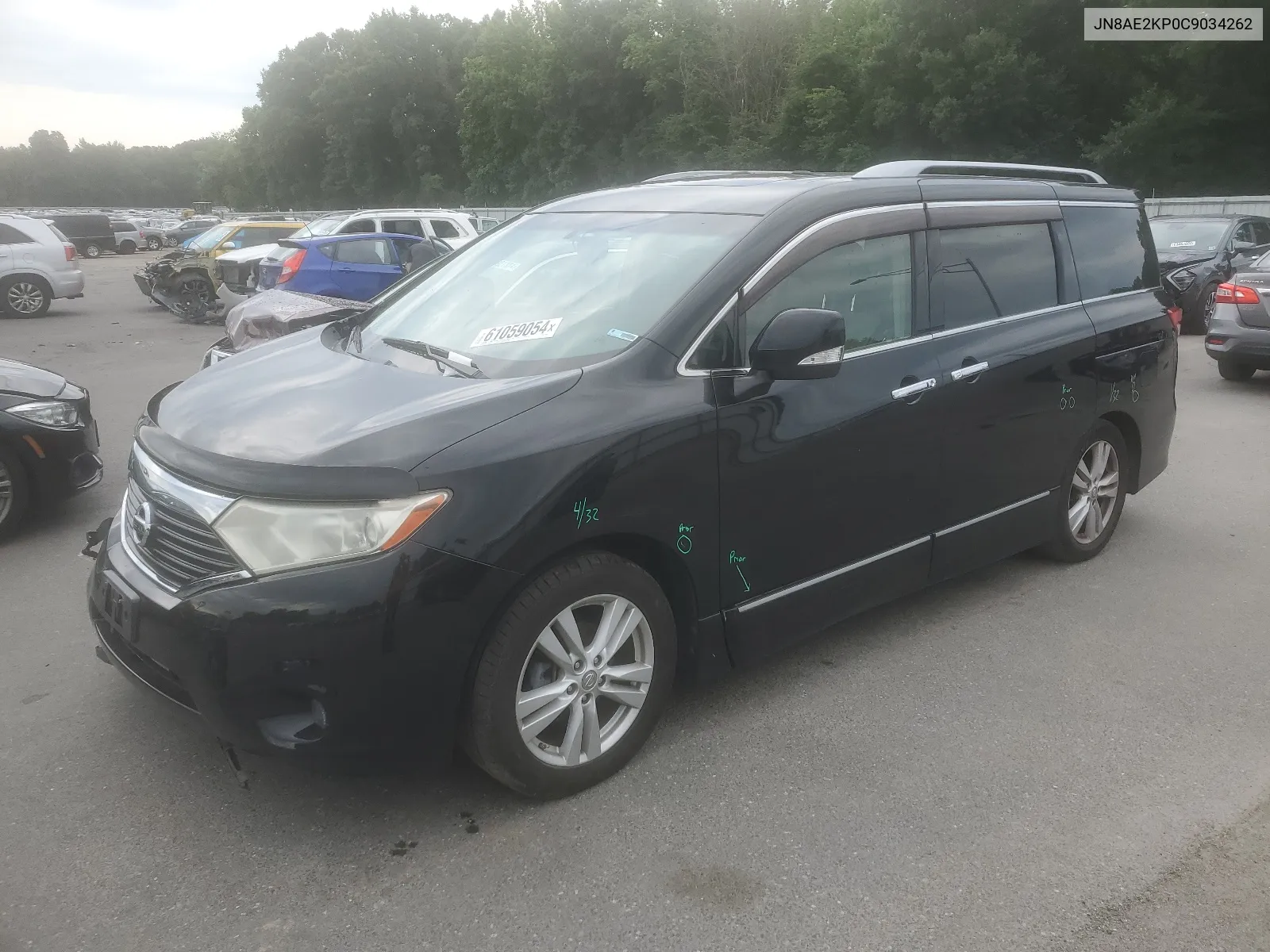 2012 Nissan Quest S VIN: JN8AE2KP0C9034262 Lot: 61059054