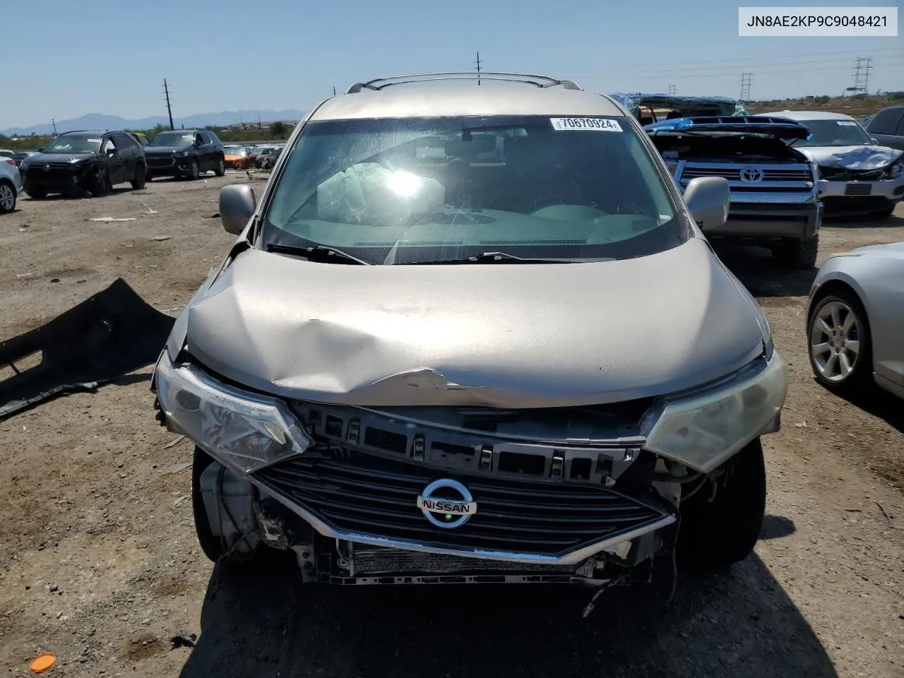 2012 Nissan Quest S VIN: JN8AE2KP9C9048421 Lot: 70670924