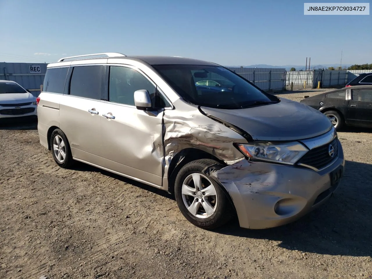 2012 Nissan Quest S VIN: JN8AE2KP7C9034727 Lot: 72942174