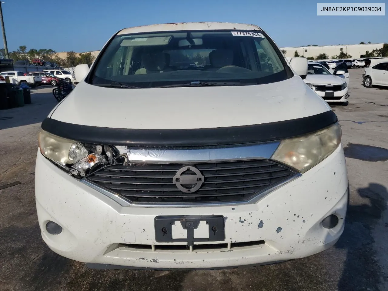 2012 Nissan Quest S VIN: JN8AE2KP1C9039034 Lot: 77375904