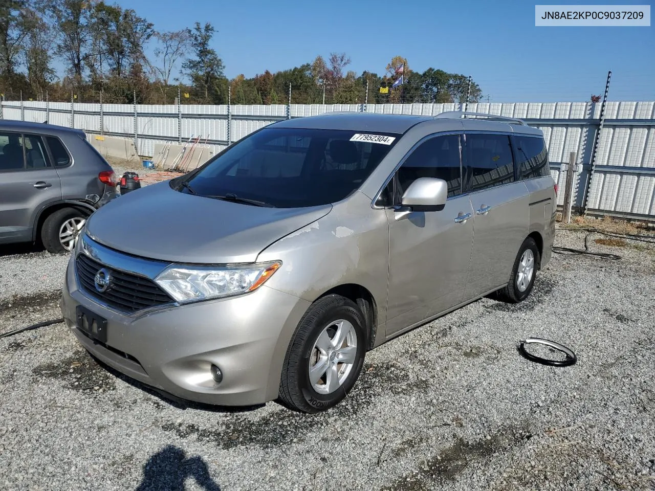 2012 Nissan Quest S VIN: JN8AE2KP0C9037209 Lot: 77952304