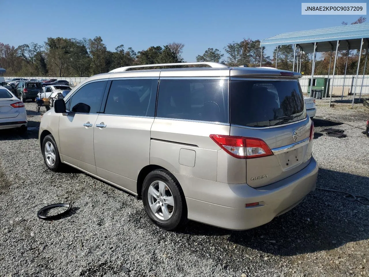 2012 Nissan Quest S VIN: JN8AE2KP0C9037209 Lot: 77952304