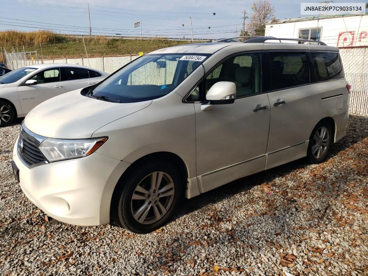 2012 Nissan Quest S VIN: JN8AE2KP7C9035134 Lot: 78304734