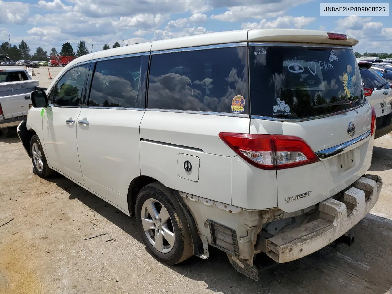 JN8AE2KP8D9068225 2013 Nissan Quest S