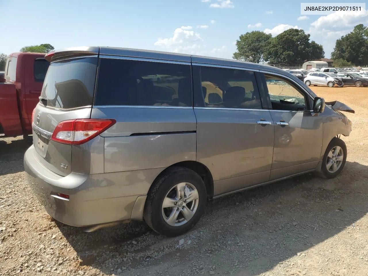 2013 Nissan Quest S VIN: JN8AE2KP2D9071511 Lot: 68070654