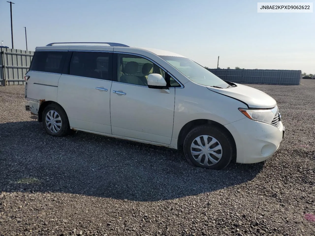 2013 Nissan Quest S VIN: JN8AE2KPXD9062622 Lot: 70222664