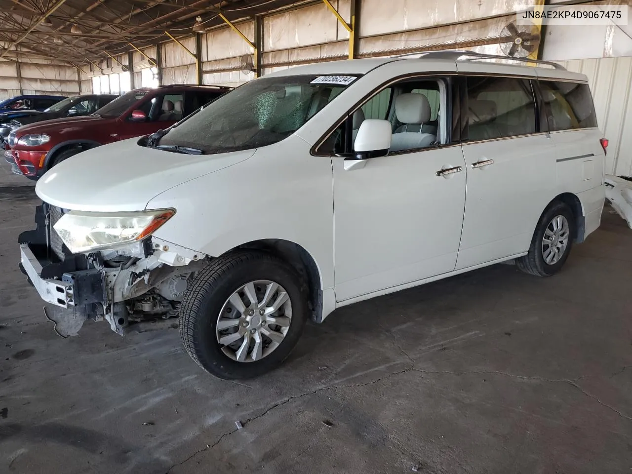 2013 Nissan Quest S VIN: JN8AE2KP4D9067475 Lot: 70236234