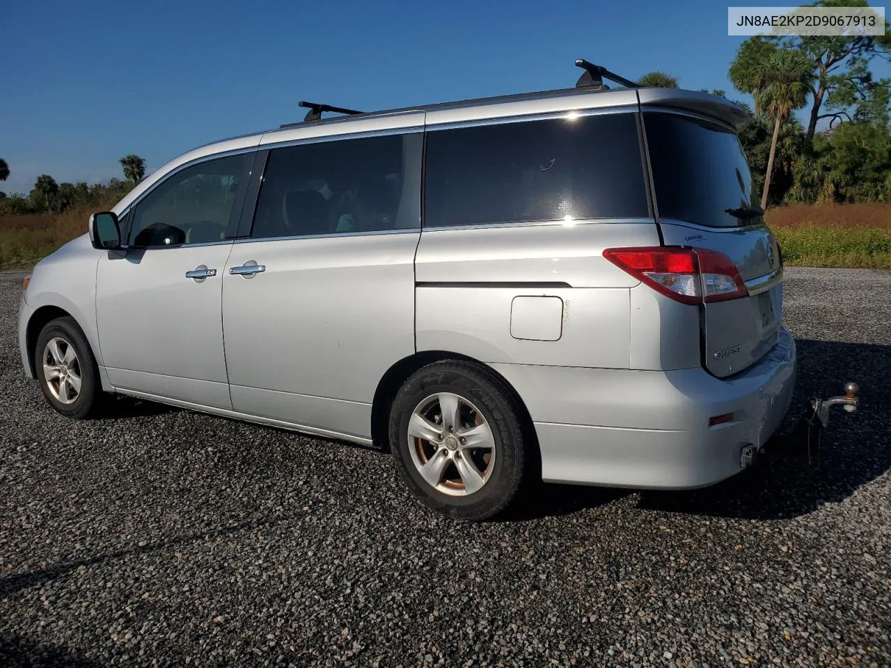 2013 Nissan Quest S VIN: JN8AE2KP2D9067913 Lot: 74015304