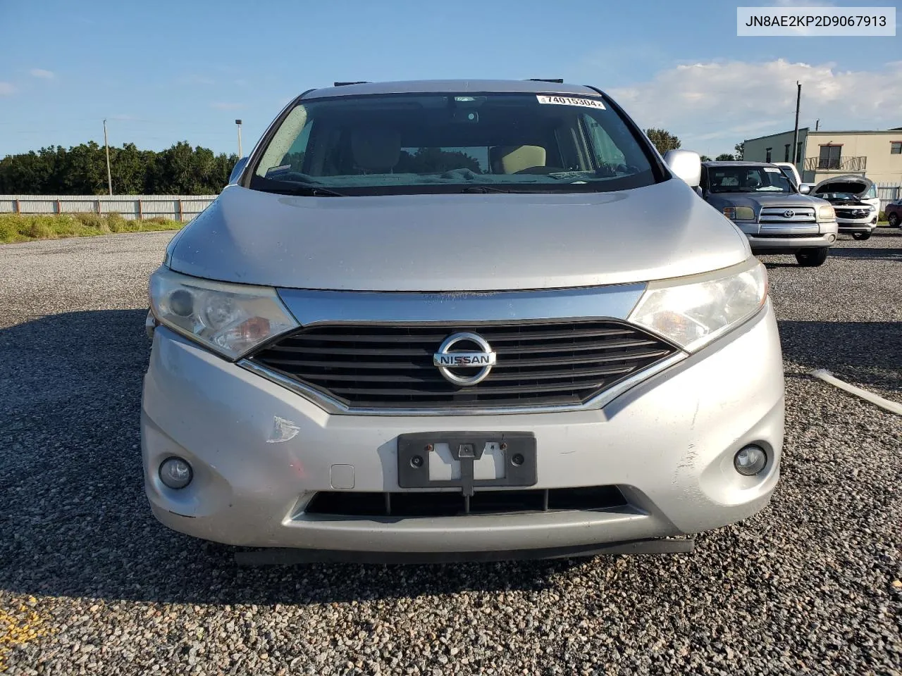 2013 Nissan Quest S VIN: JN8AE2KP2D9067913 Lot: 74015304