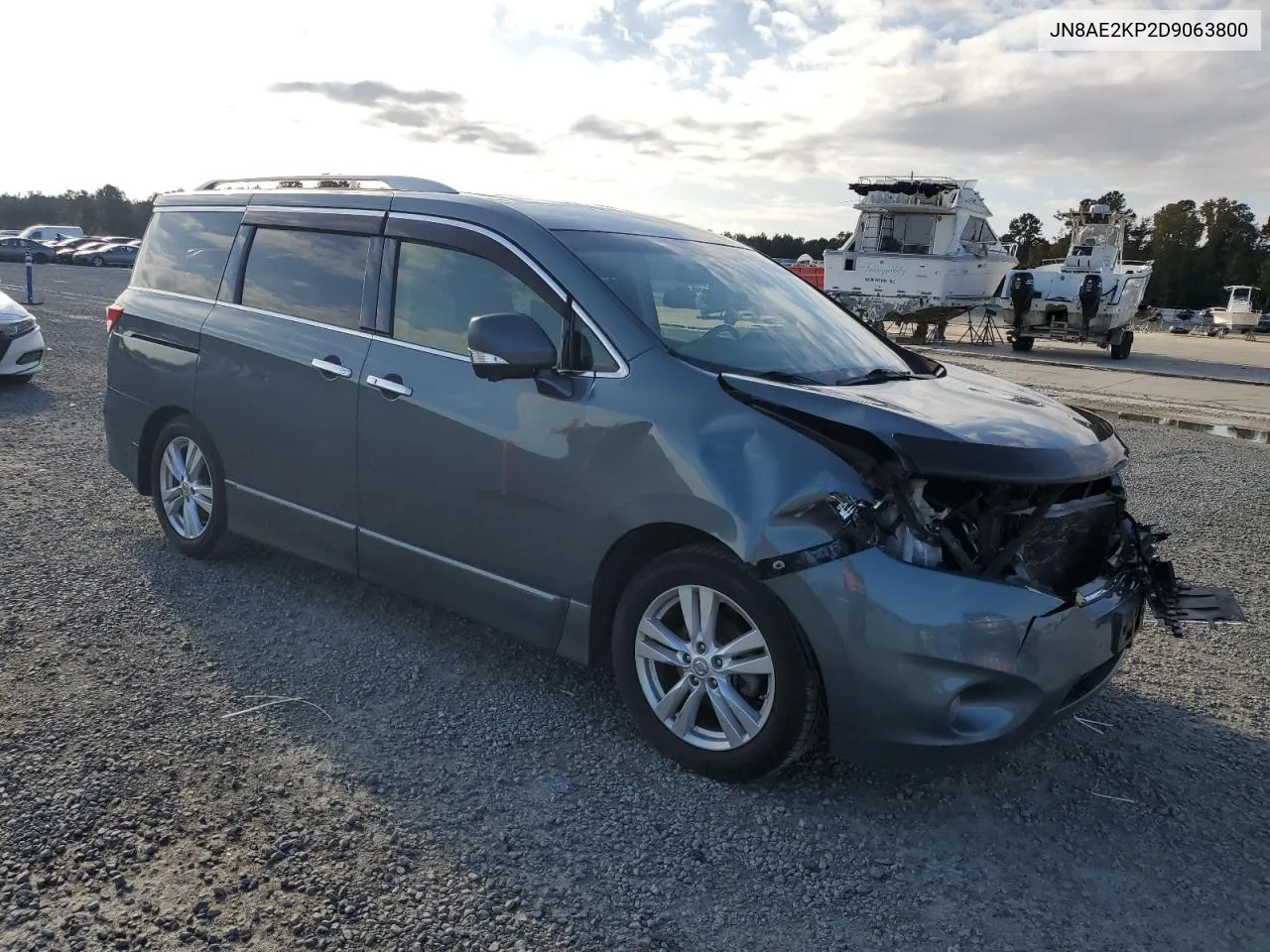 2013 Nissan Quest S VIN: JN8AE2KP2D9063800 Lot: 77766664