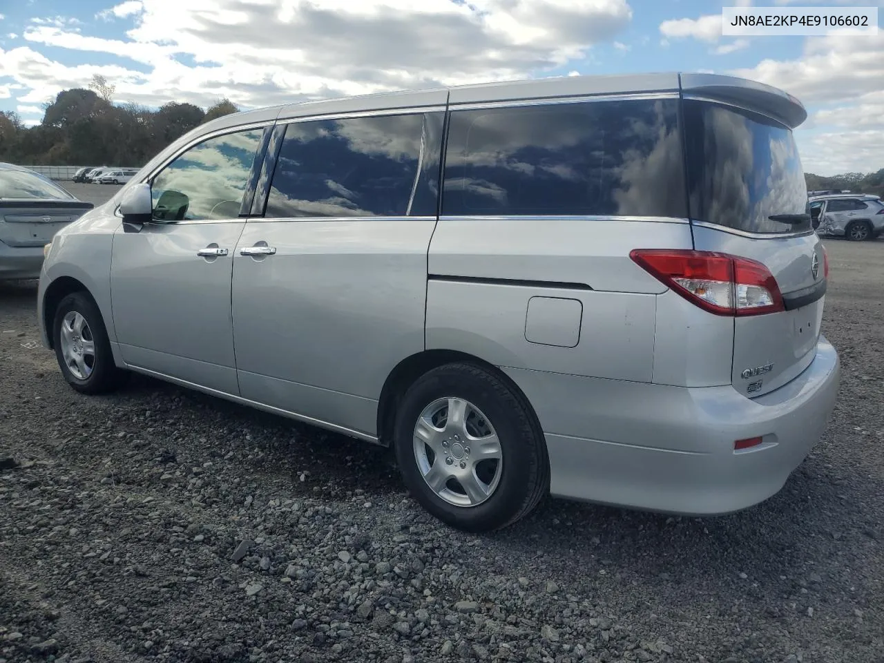 2014 Nissan Quest S VIN: JN8AE2KP4E9106602 Lot: 76501774