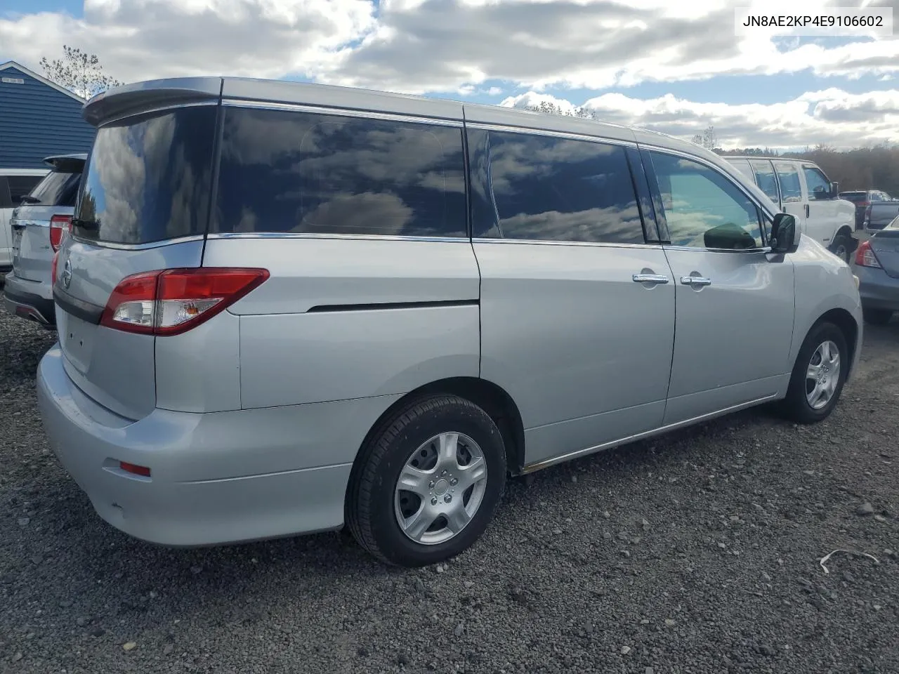 2014 Nissan Quest S VIN: JN8AE2KP4E9106602 Lot: 76501774