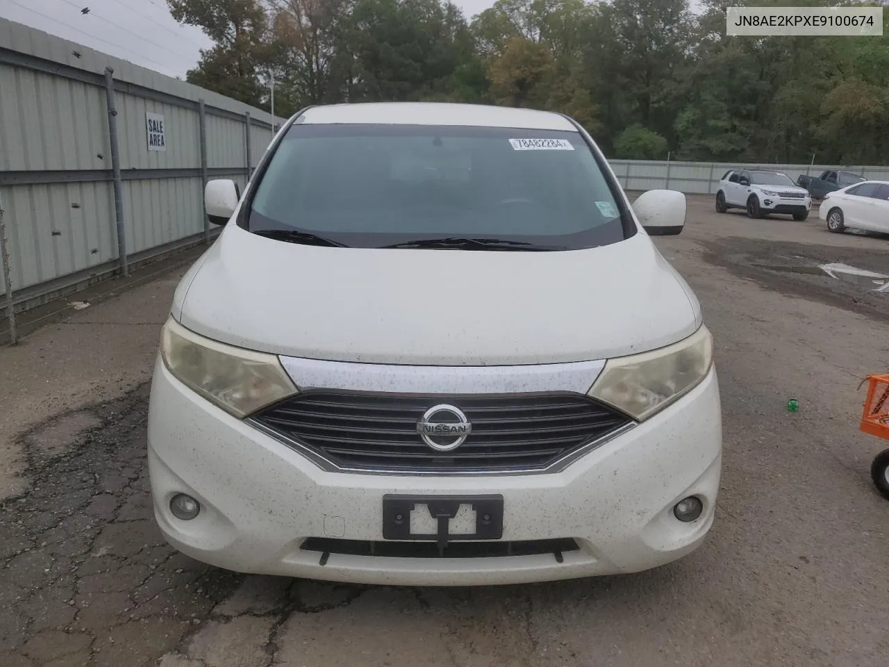 2014 Nissan Quest S VIN: JN8AE2KPXE9100674 Lot: 78482284