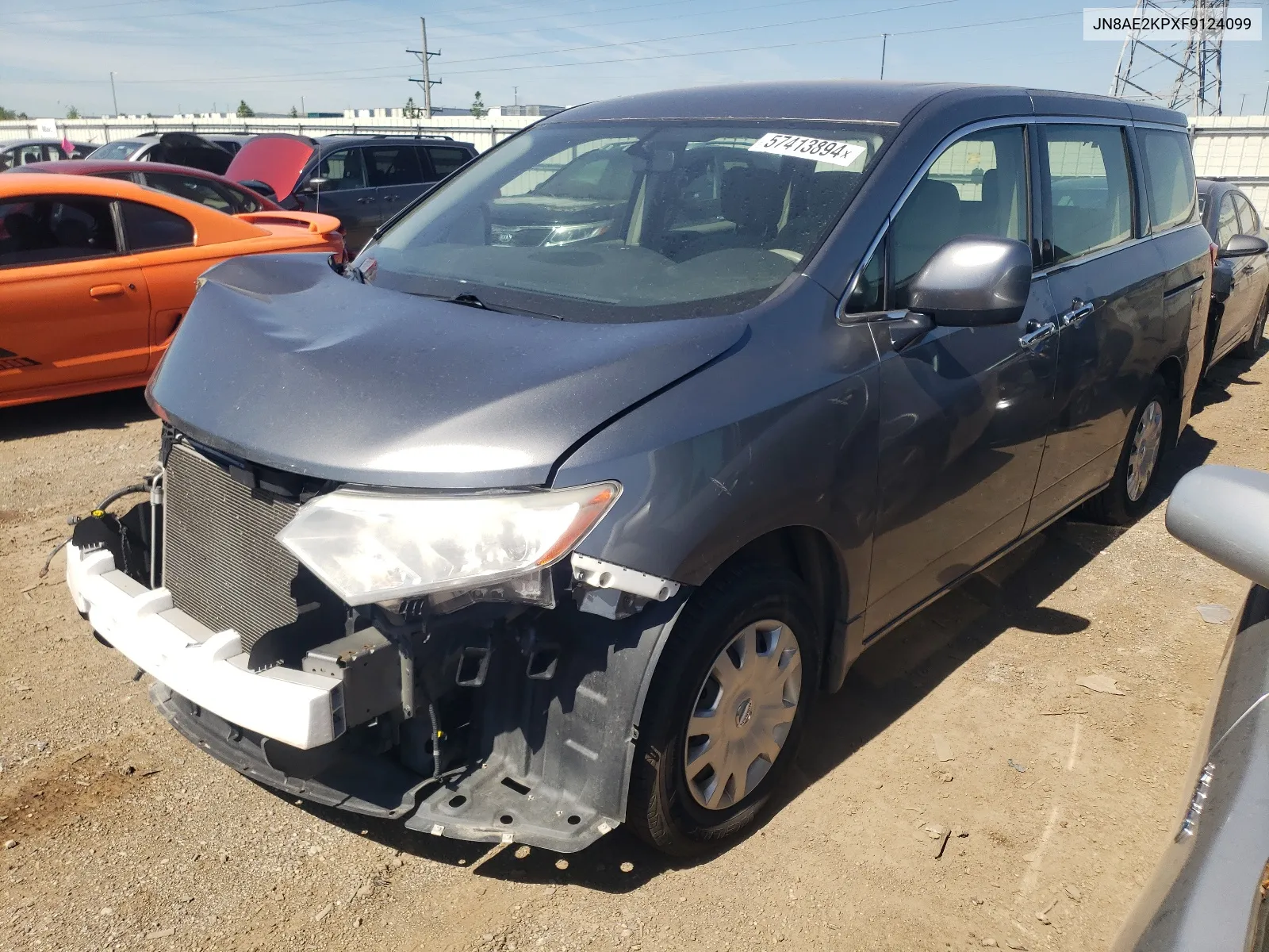 2015 Nissan Quest S VIN: JN8AE2KPXF9124099 Lot: 66275814