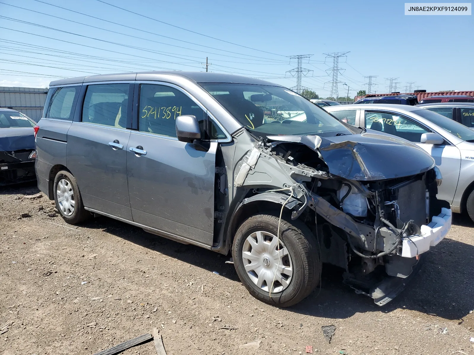 2015 Nissan Quest S VIN: JN8AE2KPXF9124099 Lot: 66275814