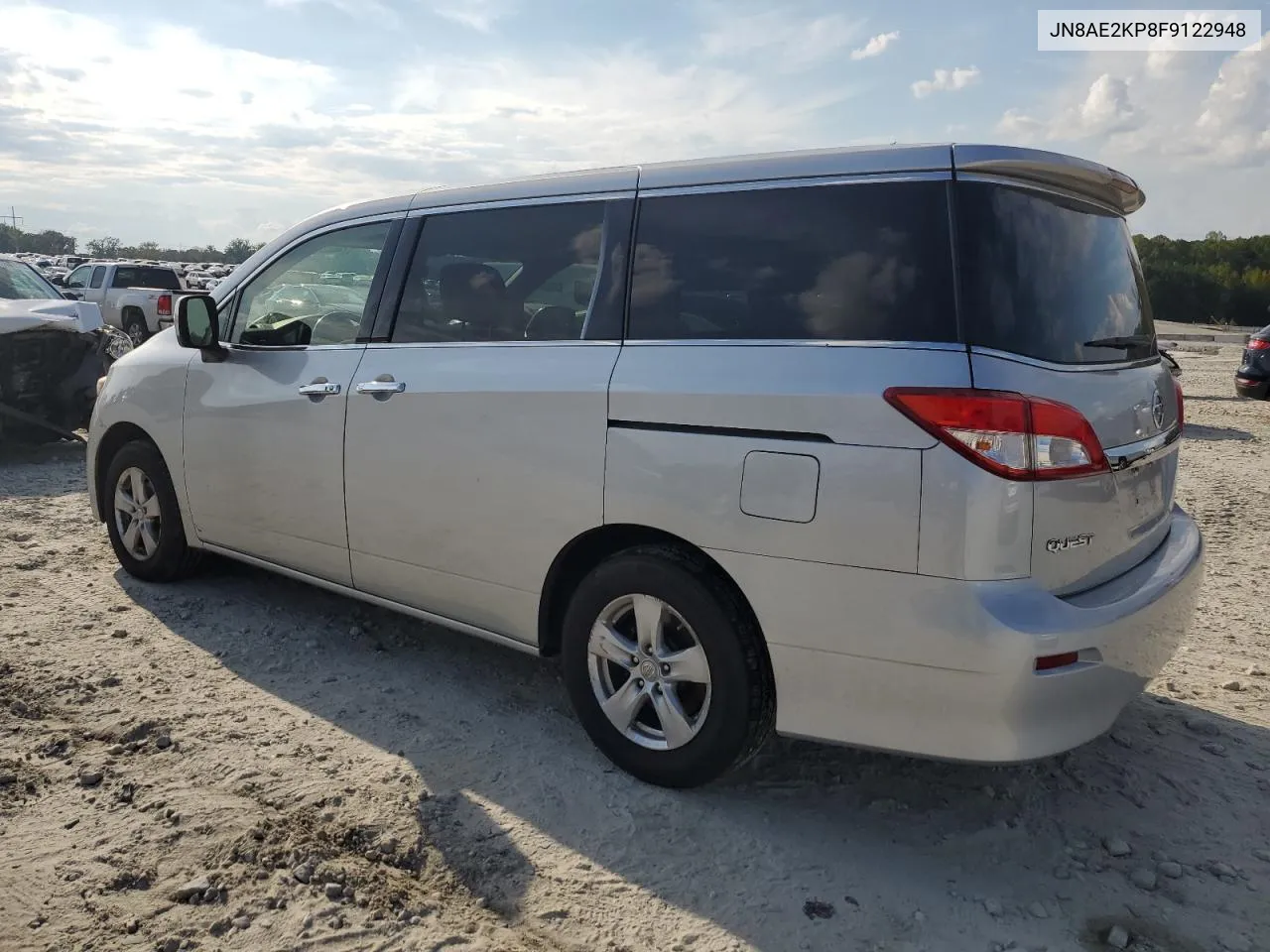 2015 Nissan Quest S VIN: JN8AE2KP8F9122948 Lot: 74682344