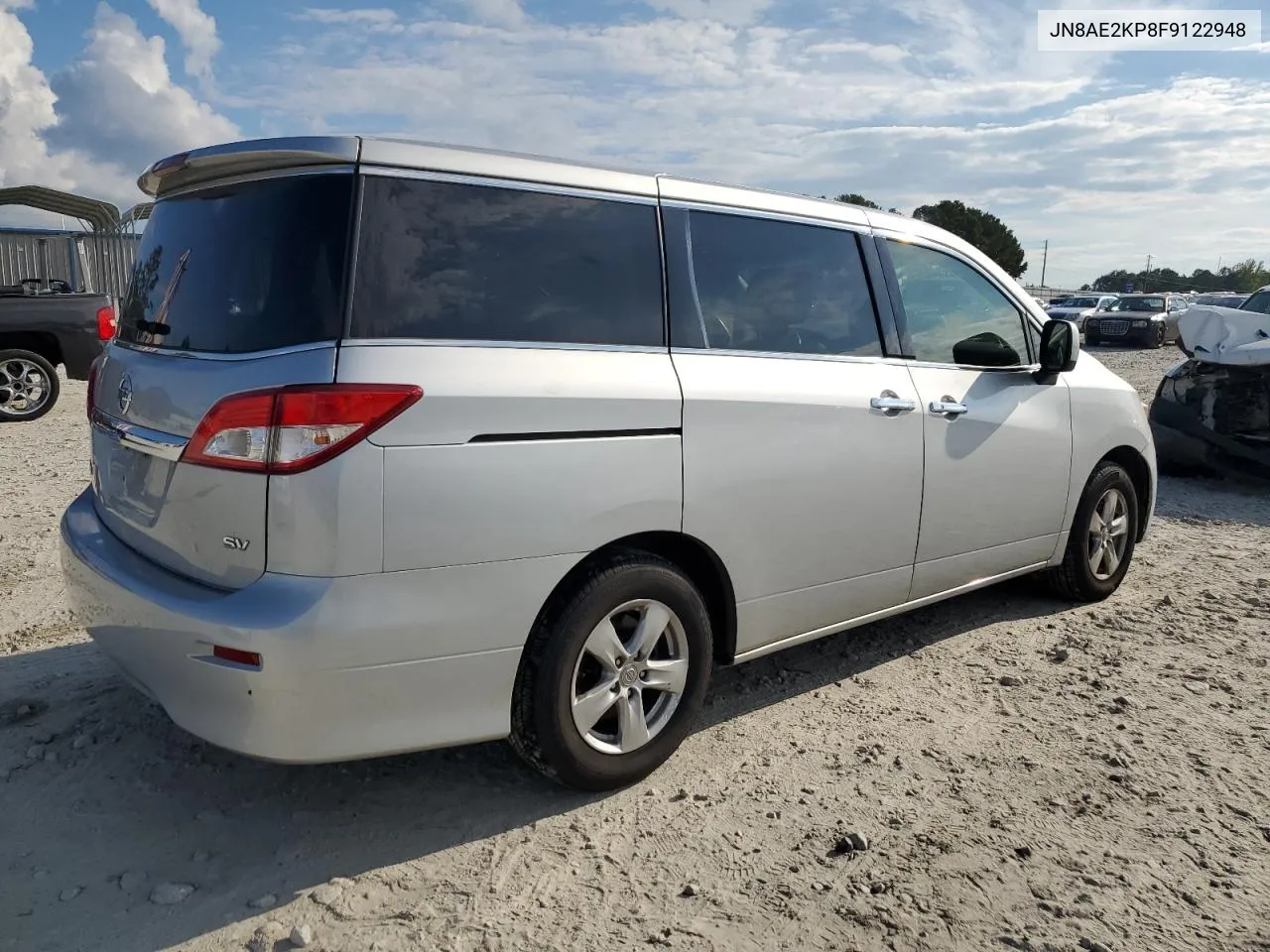 2015 Nissan Quest S VIN: JN8AE2KP8F9122948 Lot: 74682344